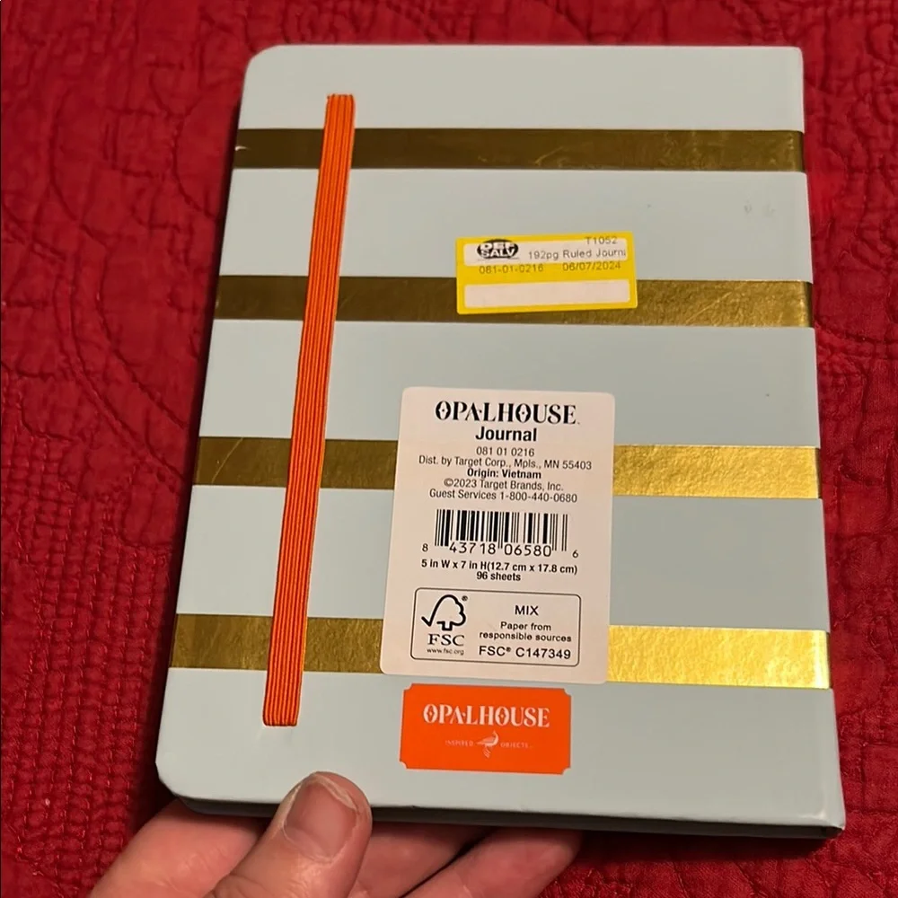Opalhouse gold stripe journal